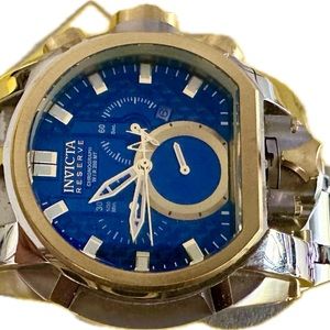 Swiss made Quartz from Invicta Reserve collection. Zeus Bolt 50m Stainless steel